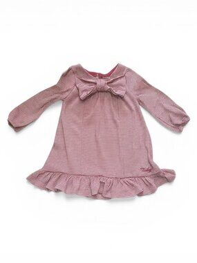 Baker Girl Ted Baker Red Stripe Dress Bow Ruffle Hem 18-24M Jersey Everyday